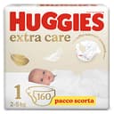 Huggies Extra Care Bebè, luiers, maat 1 (2-5 kg), zeer goed absorberend, Disney-design, voordeelverpakking, 160 stuks